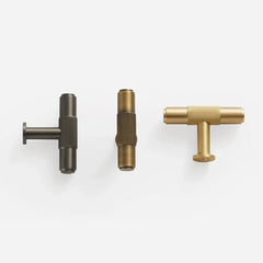 MAGNILA Solid Brass Knurled T-Bar Handle