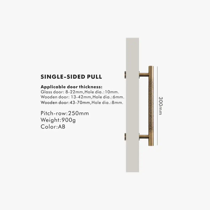 ORENA Premium Solid Brass Door Pull Handle for wooden and glass doors