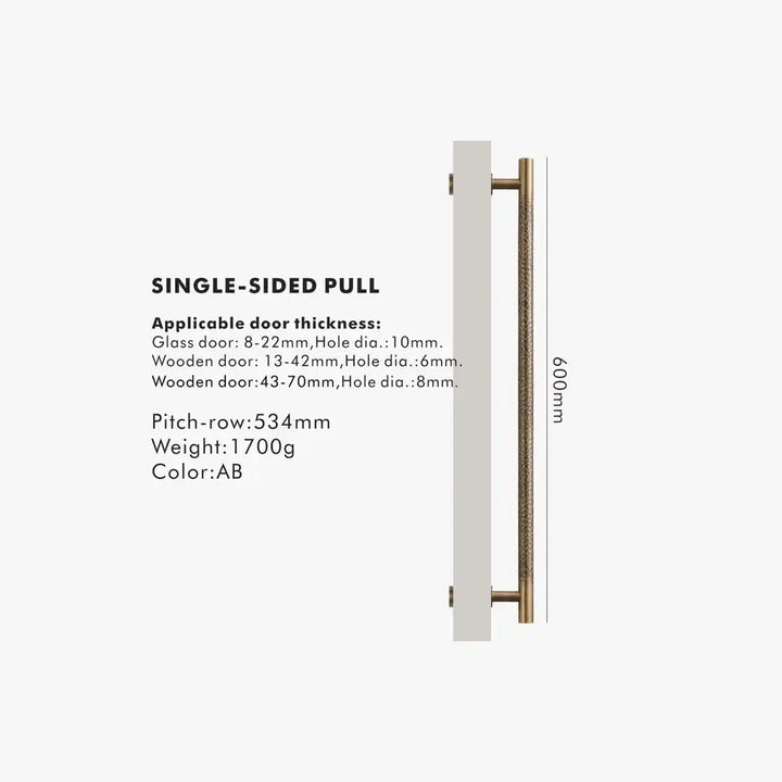 ORENA Premium Solid Brass Door Pull Handle for wooden and glass doors