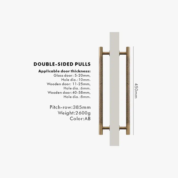 ORENA Premium Solid Brass Door Pull Handle for wooden and glass doors