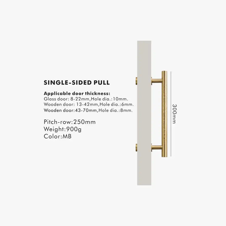 ORENA Premium Solid Brass Door Pull Handle for wooden and glass doors