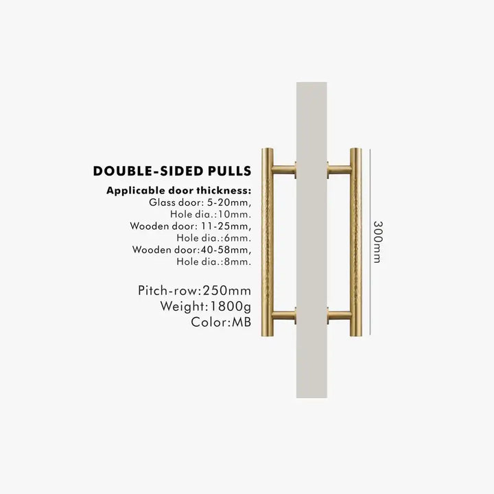 ORENA Premium Solid Brass Door Pull Handle for wooden and glass doors