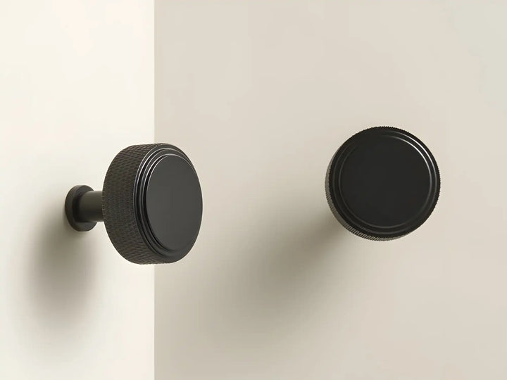 VELARA Knurled Solid Brass Cabinet & Cupboard Knob