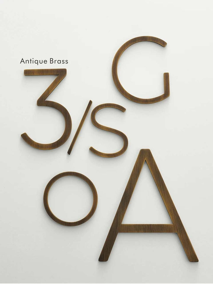 DARCY Solid Antique Brass House Numbers