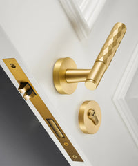 DIAMOND Solid Brass Door Lever Handles Set