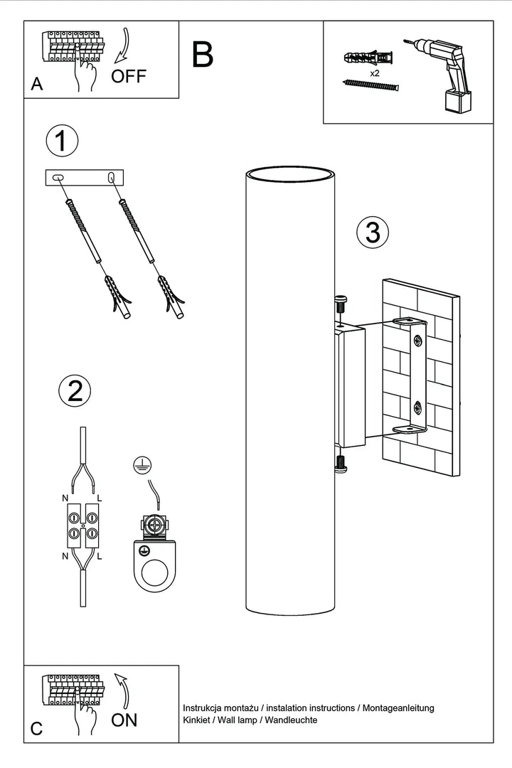 LAGOS Wall Light, Wall lamps, living room wall lights, hallway lighting