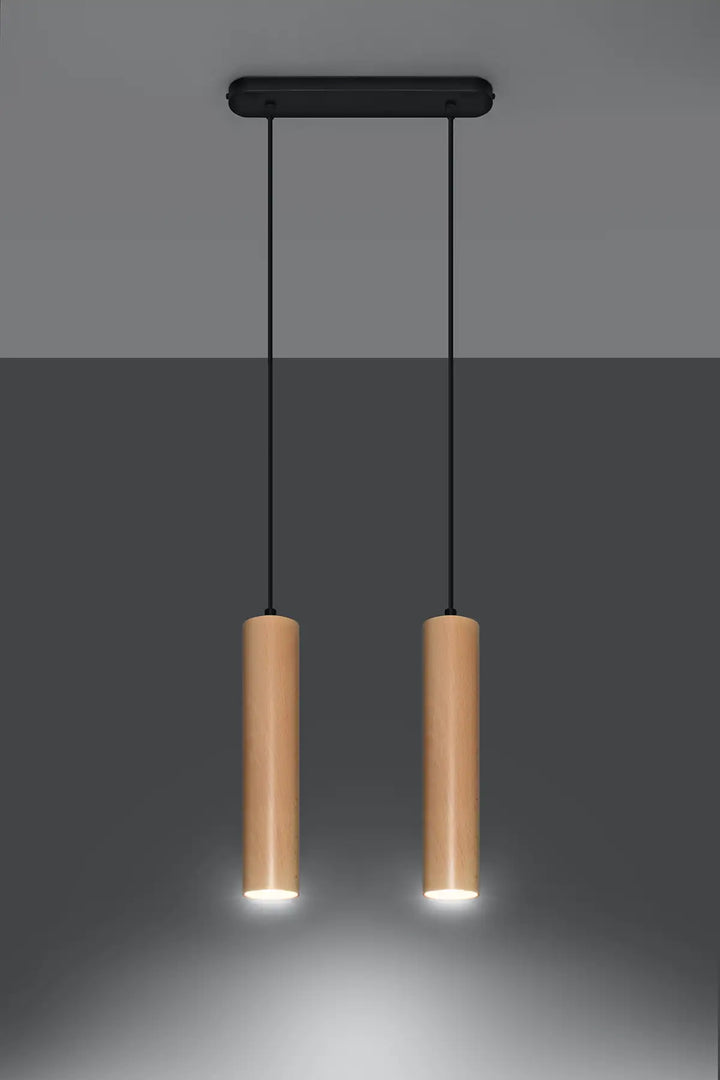 LINO Natural Wood Pendant Light, Kitchen island lights, Ceiling hanging lights