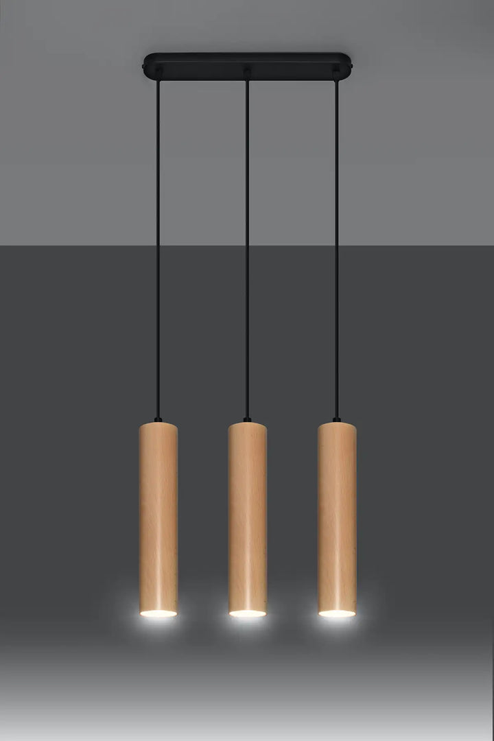 LINO Natural Wood Pendant Light, Kitchen island lights, Ceiling hanging lights
