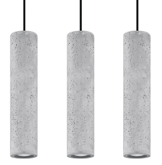 LUVO Concrete Pendant Light Three Heads