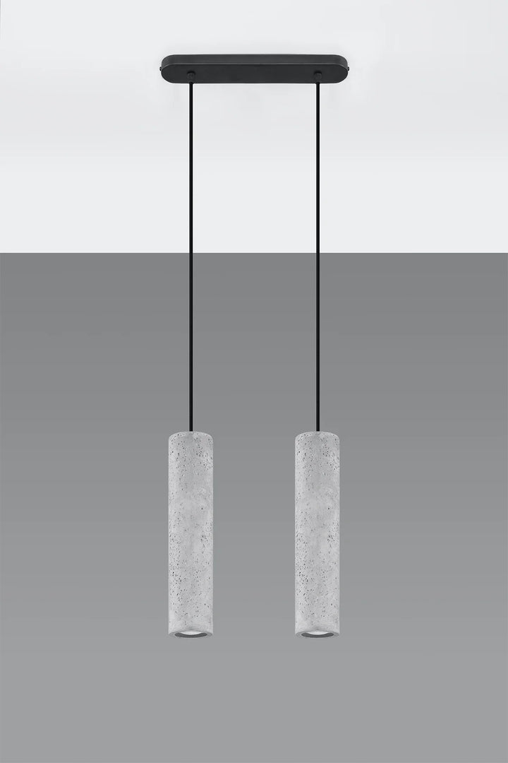 LUVO Concrete Pendant Light Two Heads