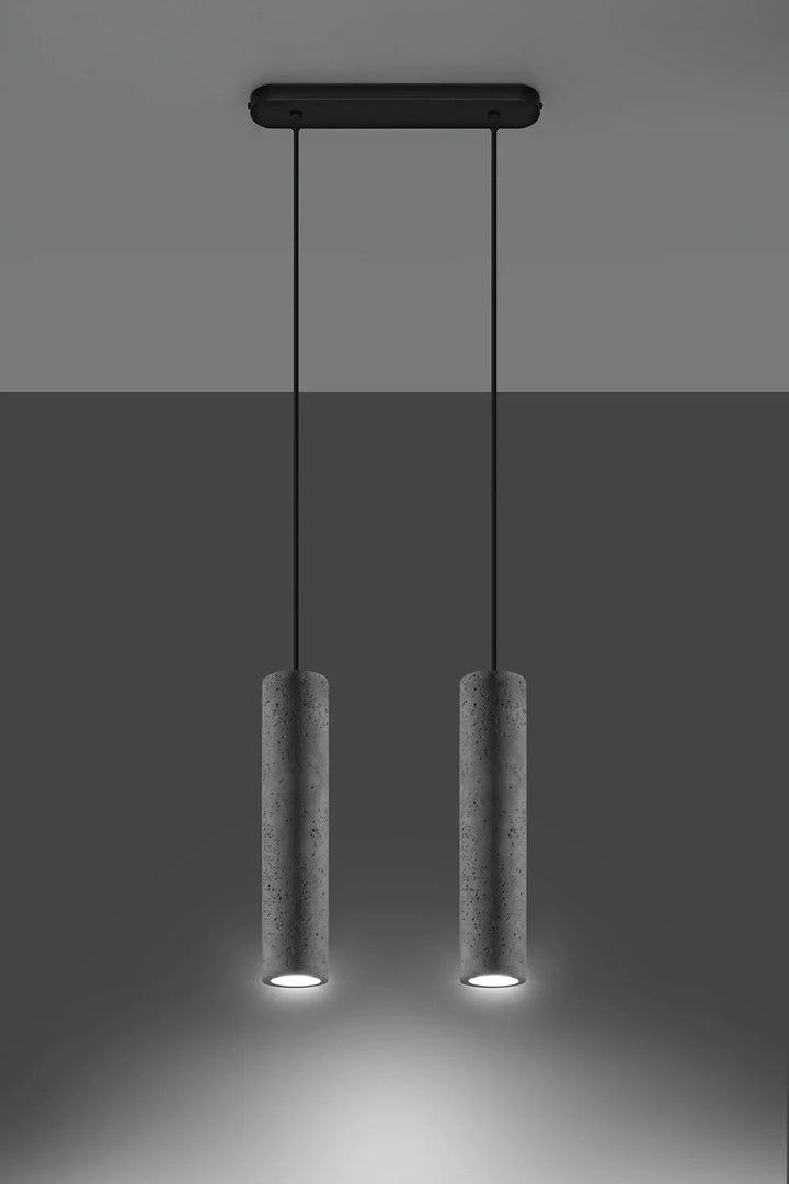 LUVO Concrete Pendant Light Two Heads