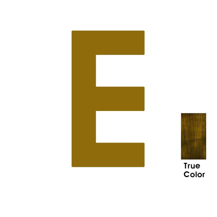 LUXE Solid Antique Brass House Numbers And Letters, made from 5mm think brass plate - Letter E