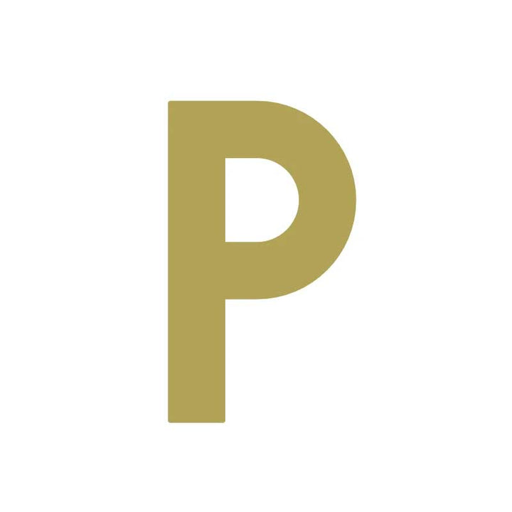 PANTRYA Satin Brass House and Door Numbers & Letters P