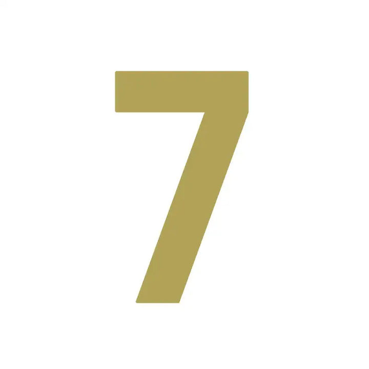 PANTRYA Satin Brass House Numbers, house number signs, home number signs, street numbers for houses, House numbers and letters, door numbers, door number signs