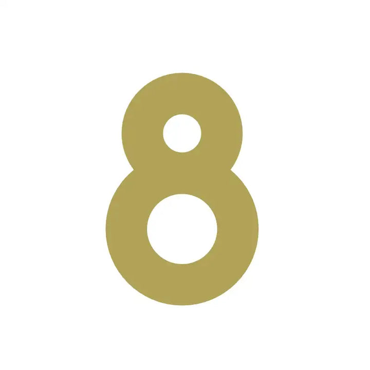 PANTRYA Satin Brass House Numbers, house number signs, home number signs, street numbers for houses, House numbers and letters, door numbers, door number signs