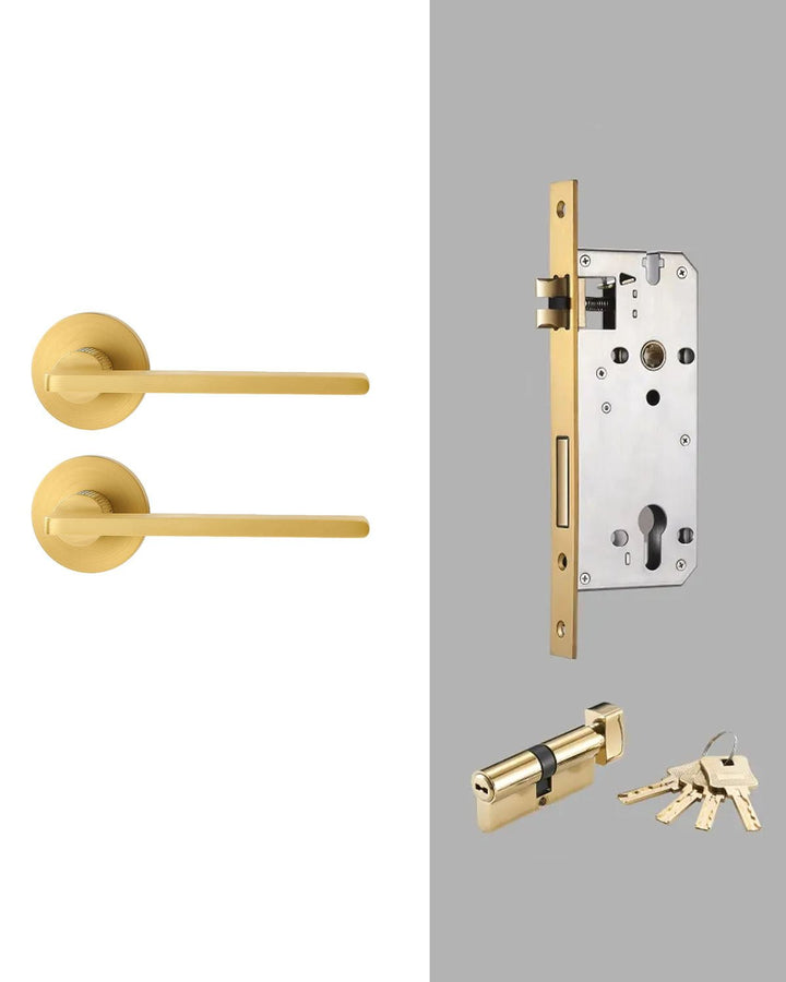 CONNEL Solid Brass Lever Door Handle Set - Luxury Handles