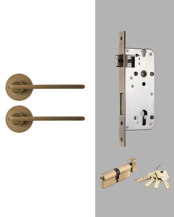 CONNEL Solid Brass Lever Door Handle Set - Luxury Handles