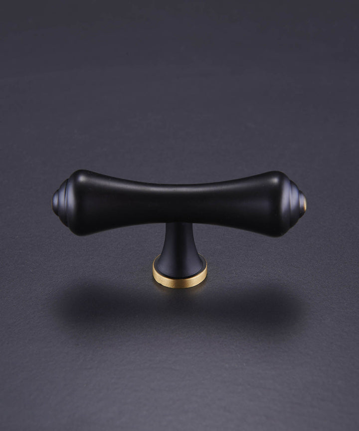 COTTAGE Solid Brass Curved T-Bar - Luxury Handles