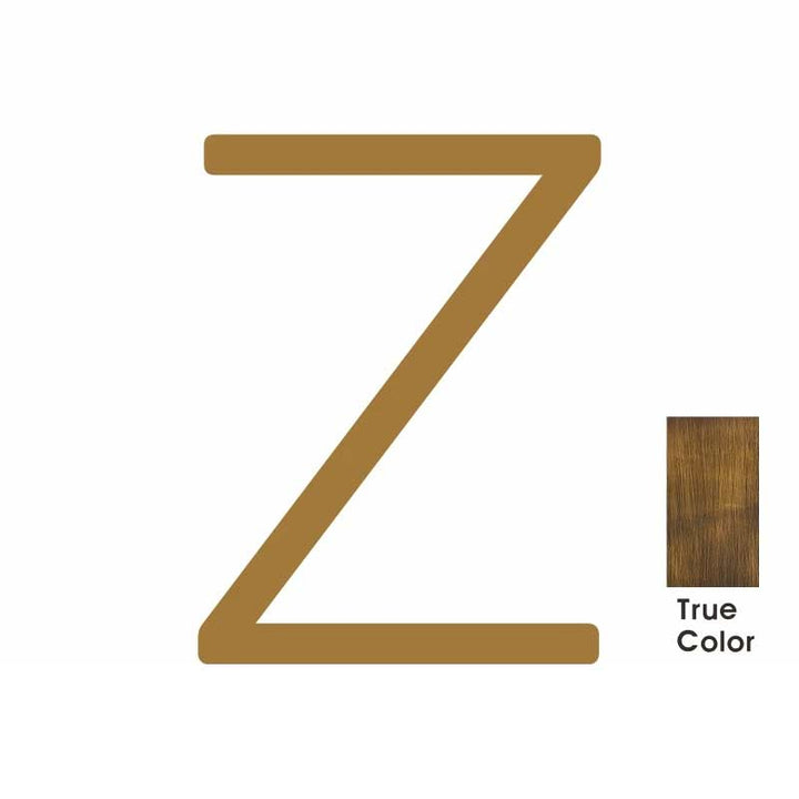 DARCY Solid Antique Brass House Letter Z