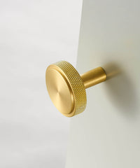 EDGE Knurled Solid Brass Circular Knob