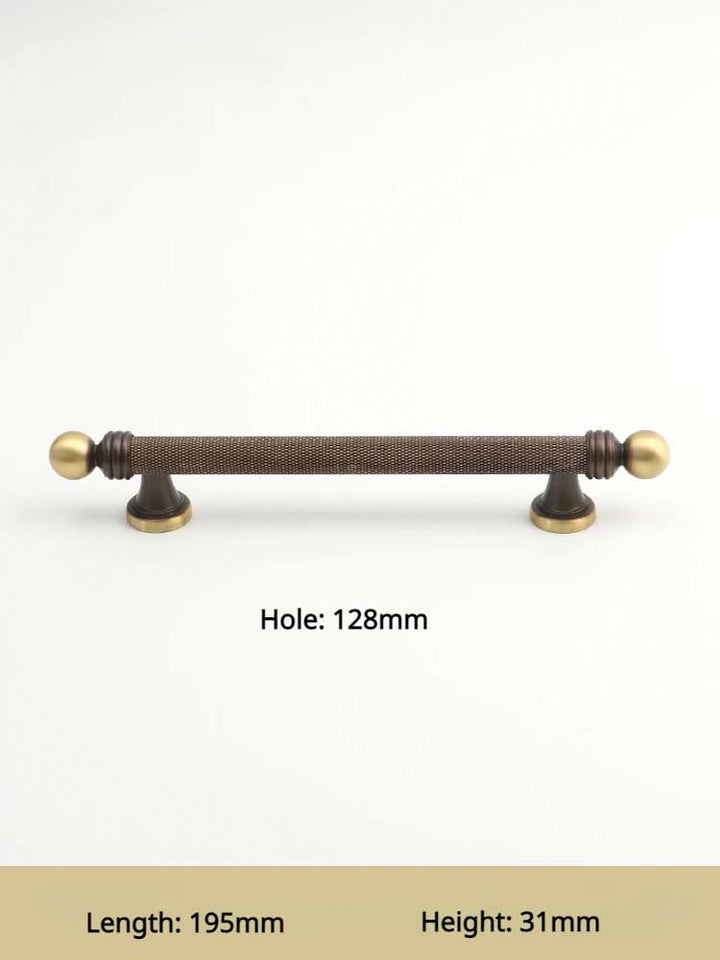 ELEGA Knurled Solid Brass Kitchen & Cabinet Handle Style A