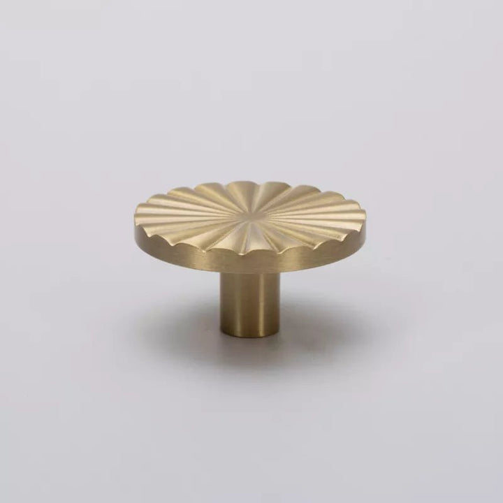 FLOW Solid Brass Circular Knob - Luxury Handles