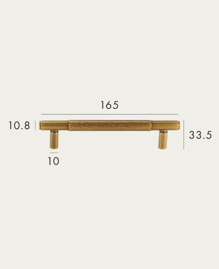 HAAM Solid Brass Mid Hammered Kitchen & Cabinet Handle - Luxury Handles