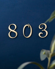 LUCIDIA Solid Brass House Numbers