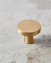 NORDIC Solid Brass Circular Flat Knob