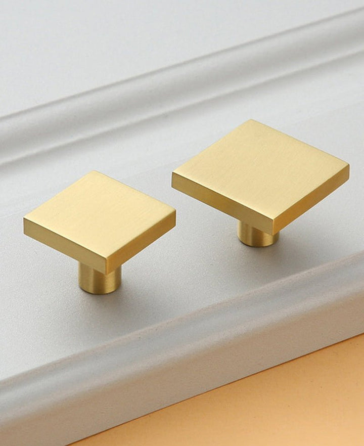 NORDIC Solid Brass Rectangle knob - Luxury Handles