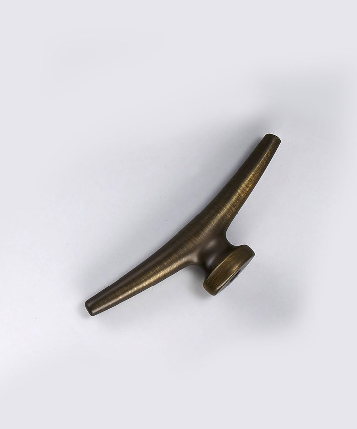 NORDIC Solid Brass Slim Curved T-Bar Handle - Luxury Handles