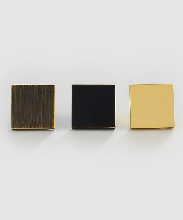 NORDIC Solid Brass Square base knob - Luxury Handles